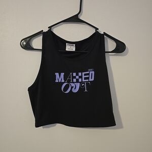 Gymshark Maxed Out Tank Slim Fit Size Small Black Crop Top Workout Activewear